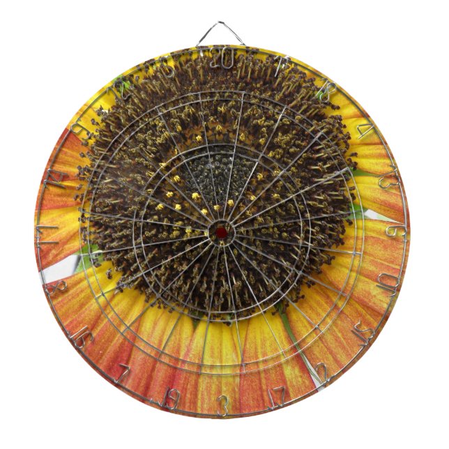 Orange Sunflower Dart Board (Front)