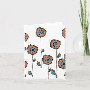Orange Sunflower II by Cynthia Turner Designs Card