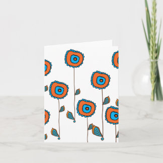 Orange Sunflower II by Cynthia Turner Designs Card