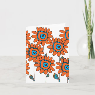 Orange Sunflower III by Cynthia Turner Designs Card