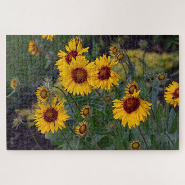 Orange Sunflowers – Bright Summer Photo Jigsaw Puzzle (Horizontal)