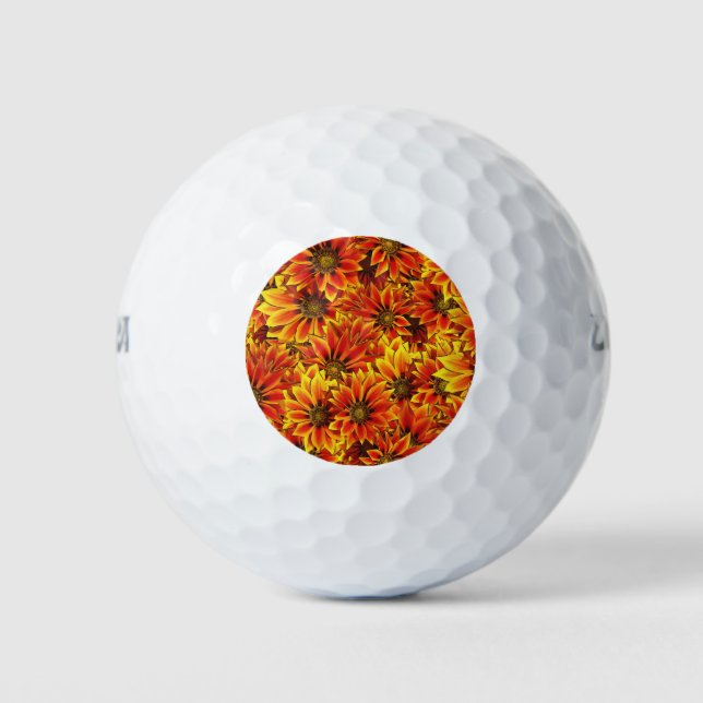 Orange Sunflowers Golf Balls (Front)