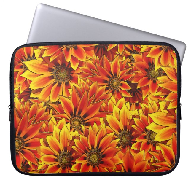 Orange Sunflowers Laptop Sleeve (Front)