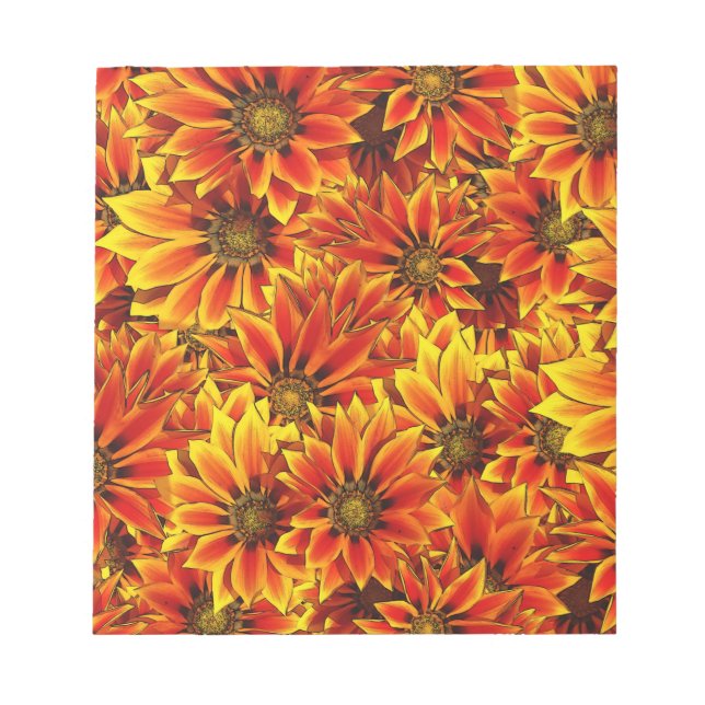 Orange Sunflowers Notepad (Front)