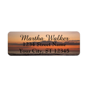 Orange Sunrise Return Address Label