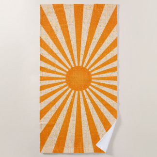 Orange Sunrise Vintage Sun Summer Pool Beach Towel