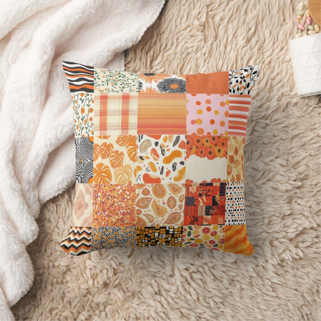Orange Sunset Cheat Quilt Pattern 2025 Cushion (Blanket)