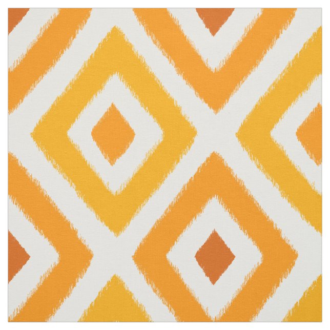 Orange Sunset Ikat Fabric (Swatch)