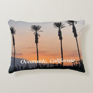 Orange Sunset in Oceanside California Decorative Cushion