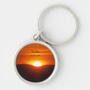 Orange Sunset Key Ring