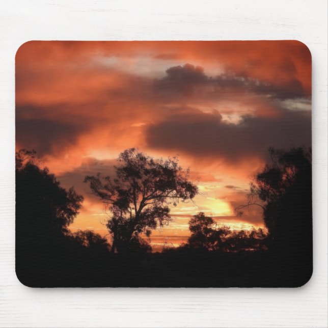 Orange Sunset Mouse Pad (Front)