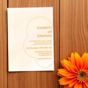 Orange Sunset Wedding Reception Invitation