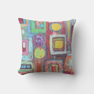 Orange Sunshine 16 x 16 Outdoor Throw Pillow