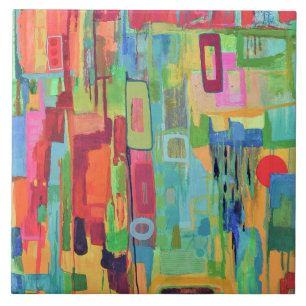 Orange Sunshine 6 x 6 Ceramic Tile