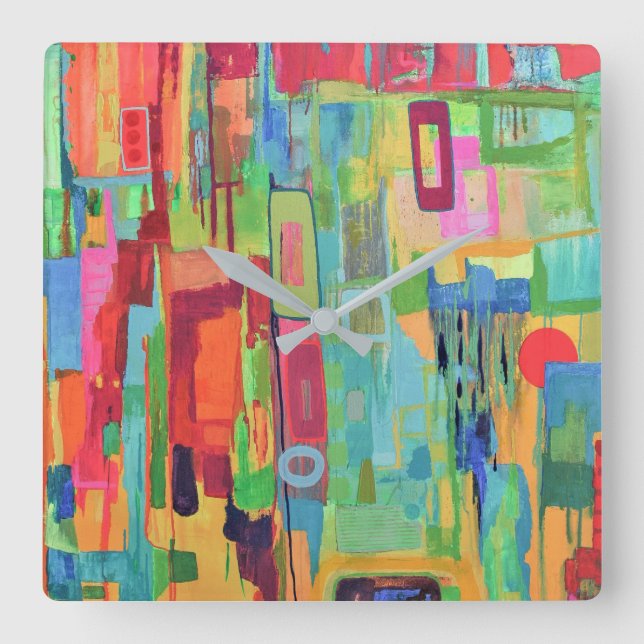 Orange Sunshine Wall Clock (Front)