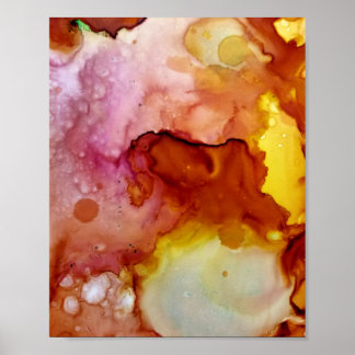 Orange Sunspots Poster