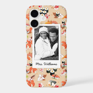 Orange Sushi Pattern Add Your Photo