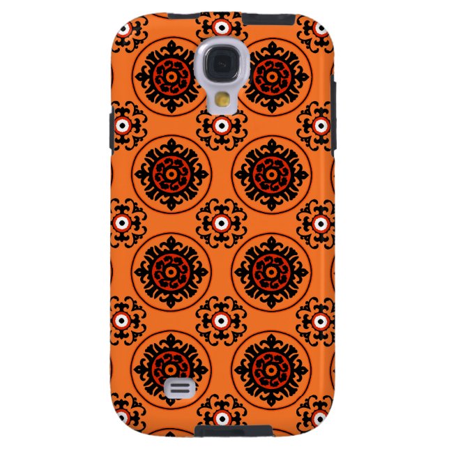 Orange Suzani Pattern Case-Mate Samsung Galaxy Case (Back)