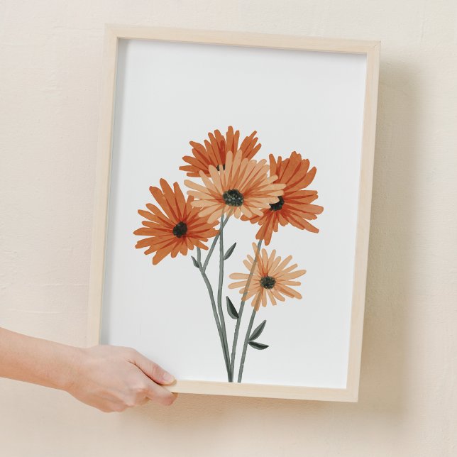 Orange Sweet Cosmos Flower Nursery Decor (Orange Sweet Cosmos Flower Nursery Decor)