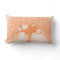 Orange Swirly Tree Love Bird Choose Colour Pillow