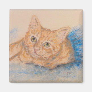 Orange Tabby Cat Art Magnet