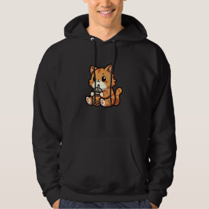Orange Tabby Cat Bubble Tea Pet Funny Boba Hoodie