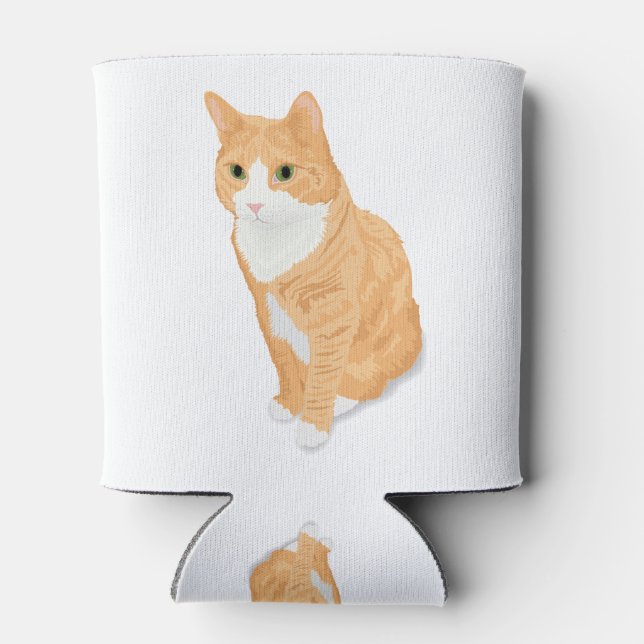 Orange Tabby Cat Can Cooler (Back)