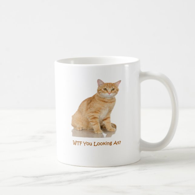 Orange Tabby Cat Coffee Mug (Right)