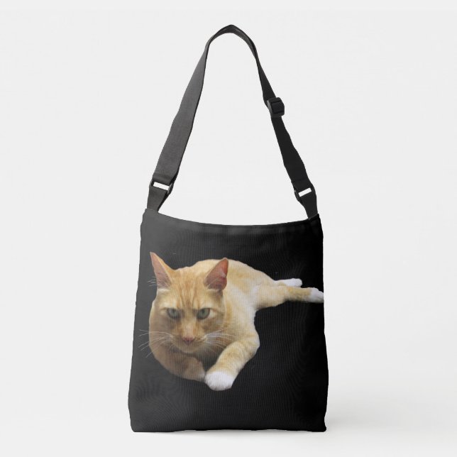 Orange Tabby Cat Crossbody Bag (Front)
