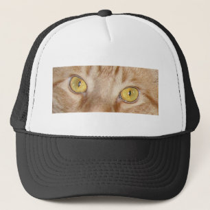 Orange Tabby Cat Eyes Trucker Hat