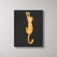 Orange Tabby Cat Hanging On | Funny Striped Cat