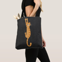 Orange Tabby Cat Hanging On | Funny Striped Cat