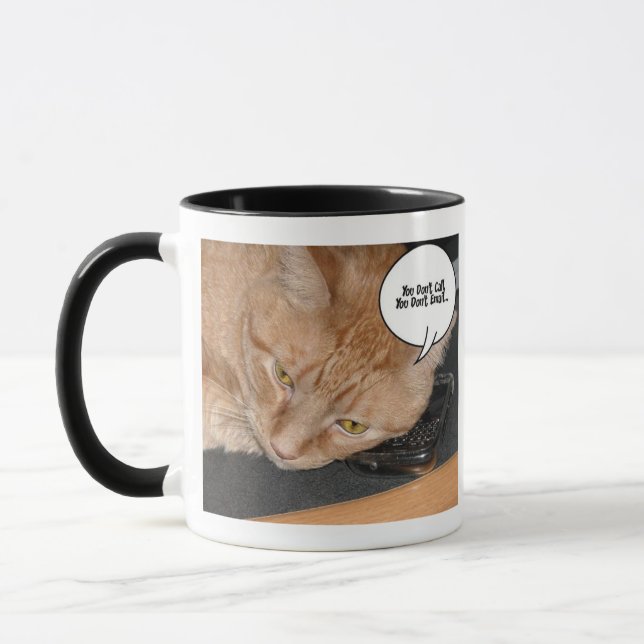 Orange Tabby Cat Humour Mug (Left)