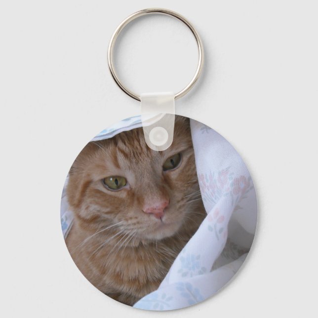 Orange Tabby Cat Key Ring (Front)