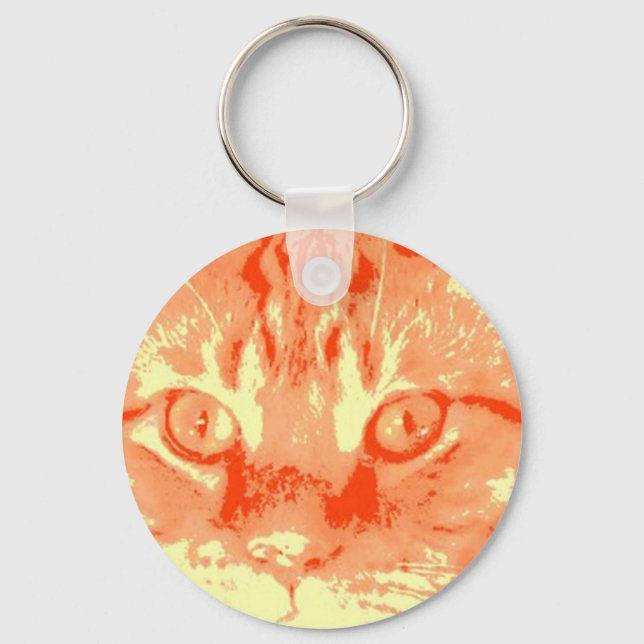 Orange Tabby Cat Key Ring (Front)