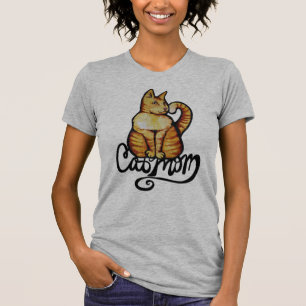 Orange Tabby Cat Mum Kitty Cat Artwork             T-Shirt
