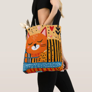 Orange Tabby Cat  Tote Bag
