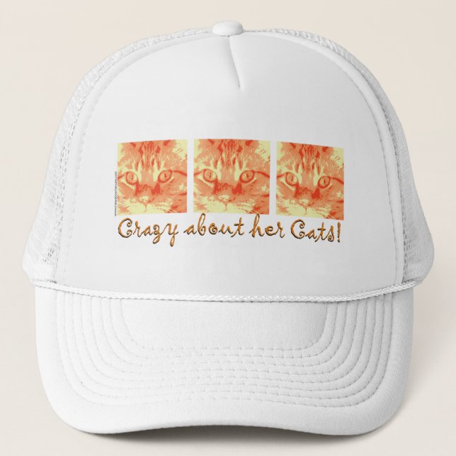 Orange Tabby Cat Trucker Hat (Front)