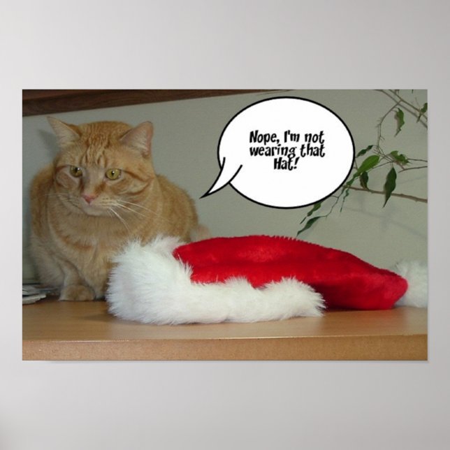 Orange Tabby Christmas Poster (Front)