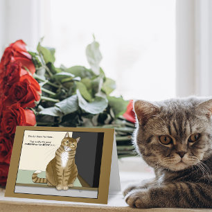 Orange Tabby Homeowner Funny Cat Card