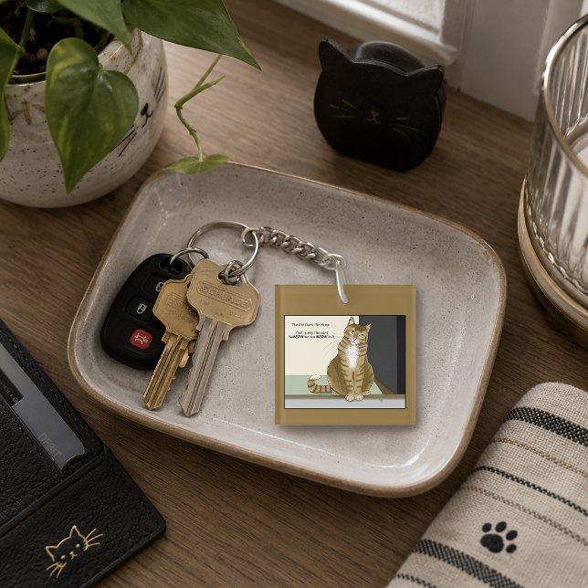 Orange Tabby Homeowner Funny Cat Key Ring (Creator Uploaded)