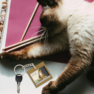 Orange Tabby Homeowner Funny Cat Key Ring
