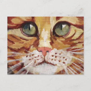 Orange Tabby Painting Detail Postcard