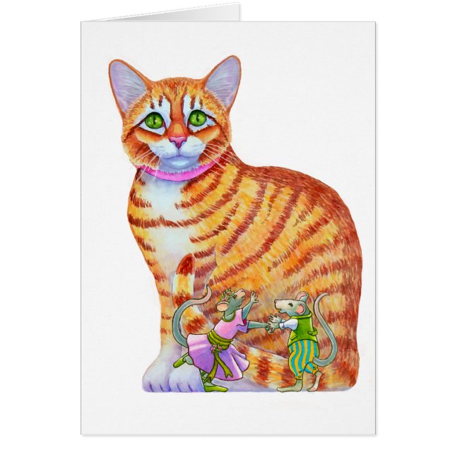 Orange Tabby with Dancing Mice (Front)