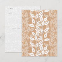 Orange Tan Trailing Leaves Modern Botanical
