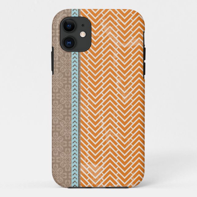Orange Tan Tribal iPhone Galaxy Razr Case (Back)