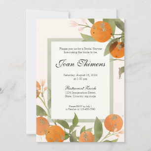 Orange Tangerine/Clementine Invitation