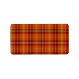 Orange Tartan Labels