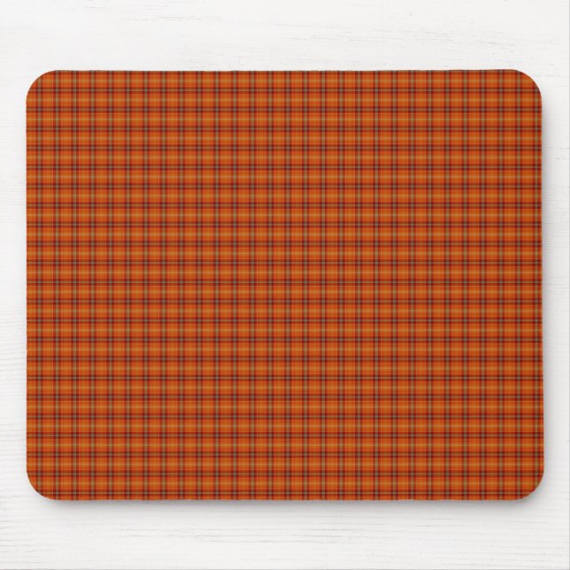 Orange Tartan Mousepad (Front)