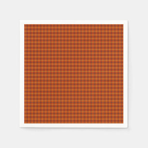 Orange Tartan Paper Napkins